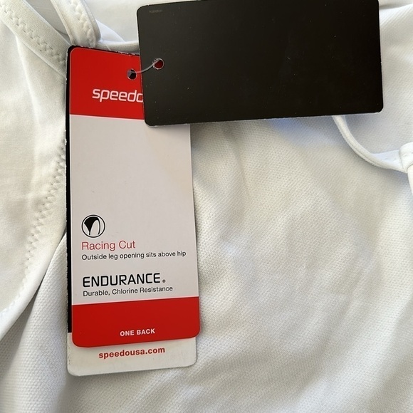 NWT Speedo Endurance One Piece Open Back Swimsuit Rainbow 22 - Picture 4 of 4